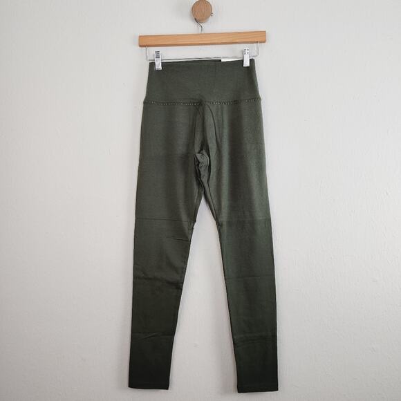 NEW Aerie Offline OG High Waisted Full Length Legging Green Women Medium Long - Picture 7 of 9